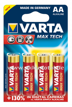 VARTA Max Tech, AA-Batterien, 4706, 4er Blister