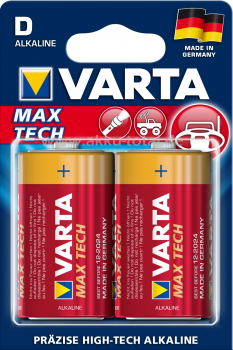 VARTA Max Tech, D-Batterien, 4720, 2er Blister