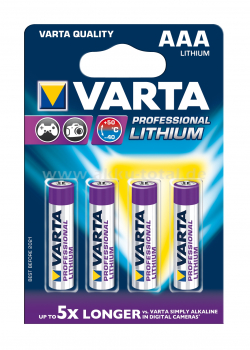 VARTA Lithium Batterie, Typ 6103, AAA, 4er Pack