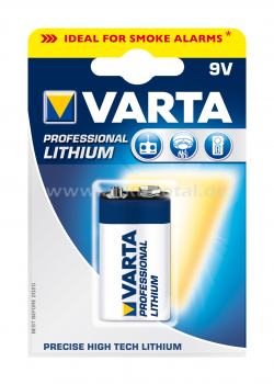 VARTA Lithium Batterie, Typ 6122, 9V-Block