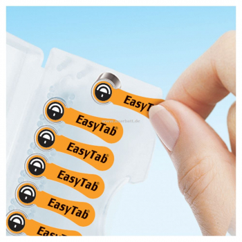 DURACELL Hörgerätebatterie EasyTab, Typ 13