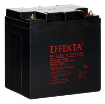 Effekta Blei Vlies - 12V - 28Ah - BT12-28S - 6 mm Anschluss innen