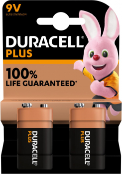 DURACELL Plus, 9V Block, 2er Blister