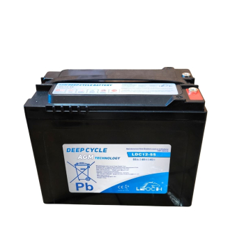 LEOCH LDC12-55, 12V - 55Ah,  DeepCycle AGM, Frontanschluss