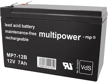 Multipower Blei-Akku, MP7-12B, 12V, 7Ah - VdS
