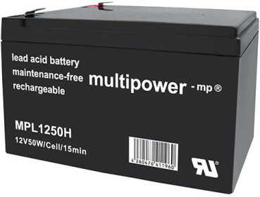Multipower Blei-Akku, MP1250H, 12V, 14Ah, hochtemperaturfähig - Longlife