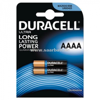 DURACELL AAAA, MX2500, 2er Pack
