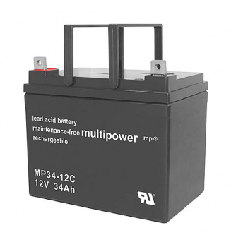 Multipower Blei-Akku, MPC34-12I, 12V, 34Ah, zyklenfest