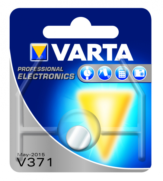 VARTA Uhrenbatterie V371, 1er Blister