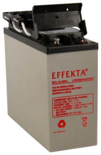 Effekta Blei Vlies - Front Terminal - 12V - 55Ah - BTL12-55FL