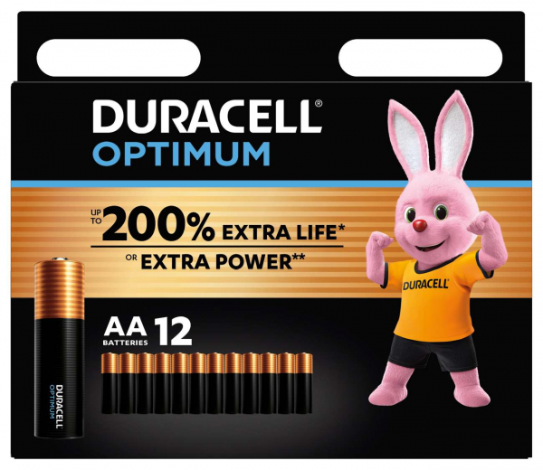 DURACELL Optimum, AA, 12er Blister