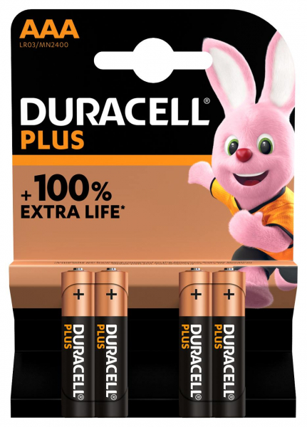 DURACELL Plus, AAA, 4er Blister