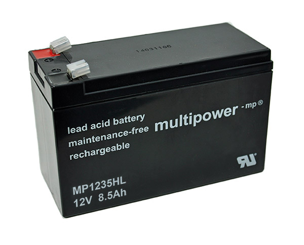 Multipower Blei-Akku, MP1235H L, 12V, 8,5Ah, hochtemperaturfähig , longlife