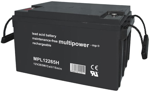 Multipower Blei-Akku, MP12265H, 12V, 65Ah, hochtemperaturfähig - Longlife