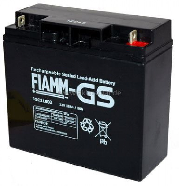 FIAMM Blei-Akku, FGC21803, 12V, 18Ah, zyklenfest