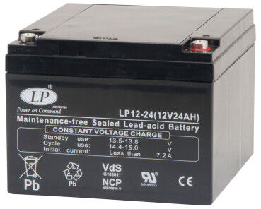 Landport Blei-Akku - 12V - 24Ah - VdS - M5 Anschluss