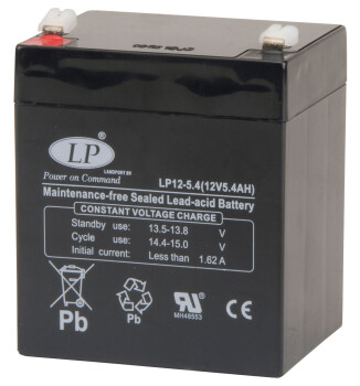 Landport Blei-Akku - 12V - 5,4Ah - 6,3mm Anschluss