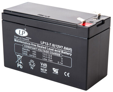 Landport Blei-Akku - 12V - 7Ah - VdS - 4,8mm Anschluss