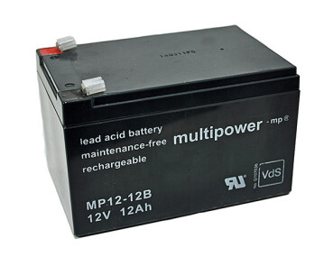 Multipower Blei-Akku, MP12-12B, 12V, 12Ah - VdS