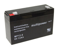Multipower Blei-Akku, MP12-6, 6V, 12Ah