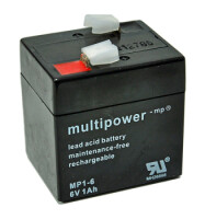 Multipower Blei-Akku, MP1-6, 6V, 1Ah