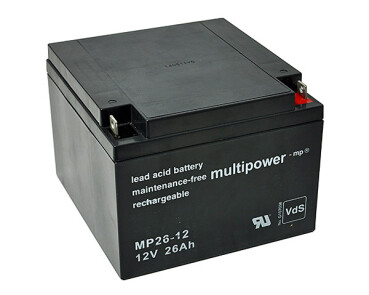 Multipower Blei-Akku, MP26-12I, 12V, 26Ah - VdS