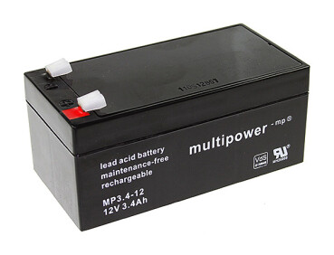 Multipower Blei-Akku, MP3.4-12, 12V, 3.4Ah - VdS