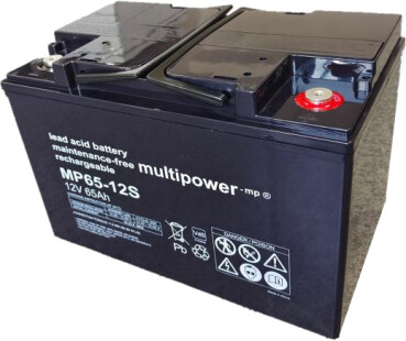 Multipower Blei-Akku, MP65-12S, 12V, 65Ah - VdS
