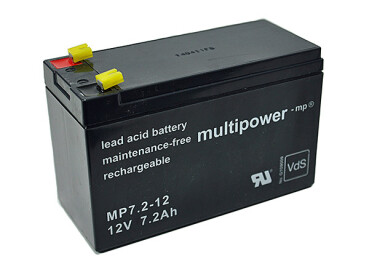 Multipower Blei-Akku, MP7.2-12, 12V, 7.2Ah - VdS