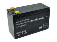 Multipower Blei-Akku, MP7.2-12, 12V, 7.2Ah - VdS