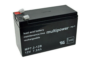 Multipower Blei-Akku, MP7.2-12B, 12V, 7.2Ah - VdS