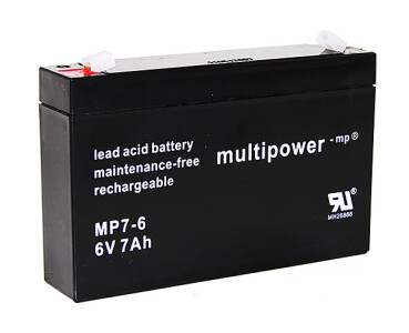 Multipower Blei-Akku, MP7-6, 6V, 7Ah
