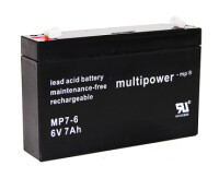 Multipower Blei-Akku, MP7-6, 6V, 7Ah