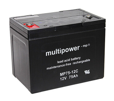 Multipower Blei-Akku, MPC75-12CI, 12V, 75Ah, zyklenfest