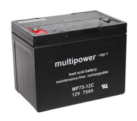 Multipower Blei-Akku, MPC75-12CI, 12V, 75Ah, zyklenfest