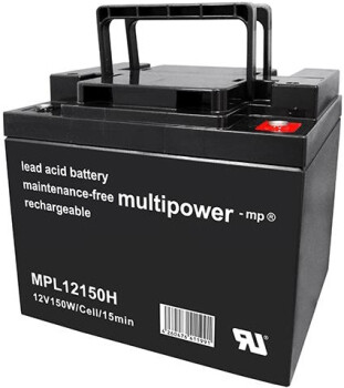 Multipower Blei-Akku, MP12150H, 12V, 40Ah, hochtemperaturfähig - Longlife