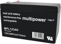Multipower Blei-Akku, MP1234H-VO, 12V, 8,5Ah,...