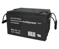 Multipower Blei-Akku, MPL65-12I, 12V, 65Ah, longlife - VdS