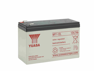 YUASA Blei-Akku - 12V - 7Ah - VdS - 6,3 mm