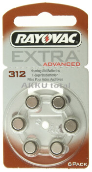 RAYOVAC Hörgerätebatterie, Typ 312, 1 x 6er Pack