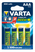 VARTA ACCU, 56703, AAA, 800mAh, 4er Pack