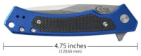 Case Marilla, Blue Aluminium, S35VN, Flipper
