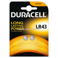 DURACELL Knopfzelle, LR43, 2er Pack