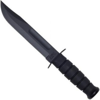 KA-BAR USMC Outdoormesser - schwarz - mit Lederscheide